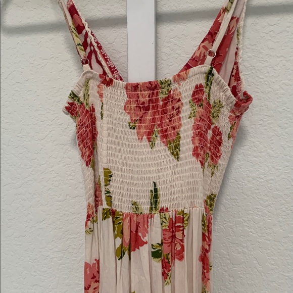 Angie Boho Red Floral Twist Front Midi Dress - Picture 7 of 10